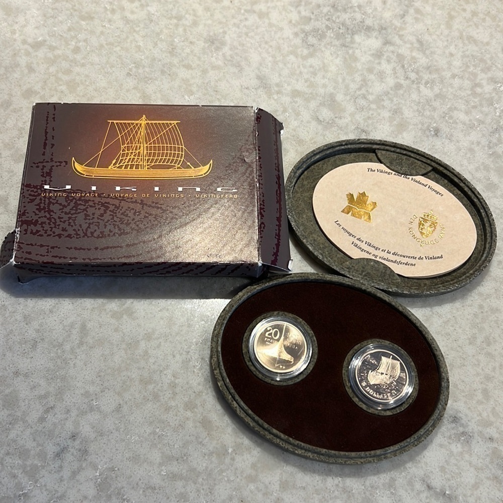 𝅺🪙 RCM 1999 Canada $5 The Vikings and The Vinland Voyages (2 coin) Set